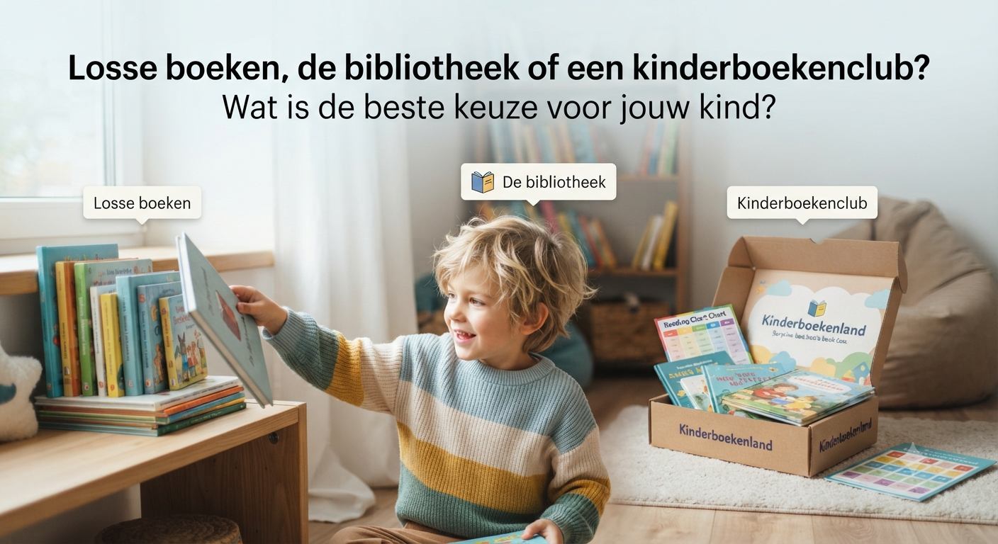 Kinderboekenclub of bibliotheek of losse boeken? Tips voor de beste keuze.