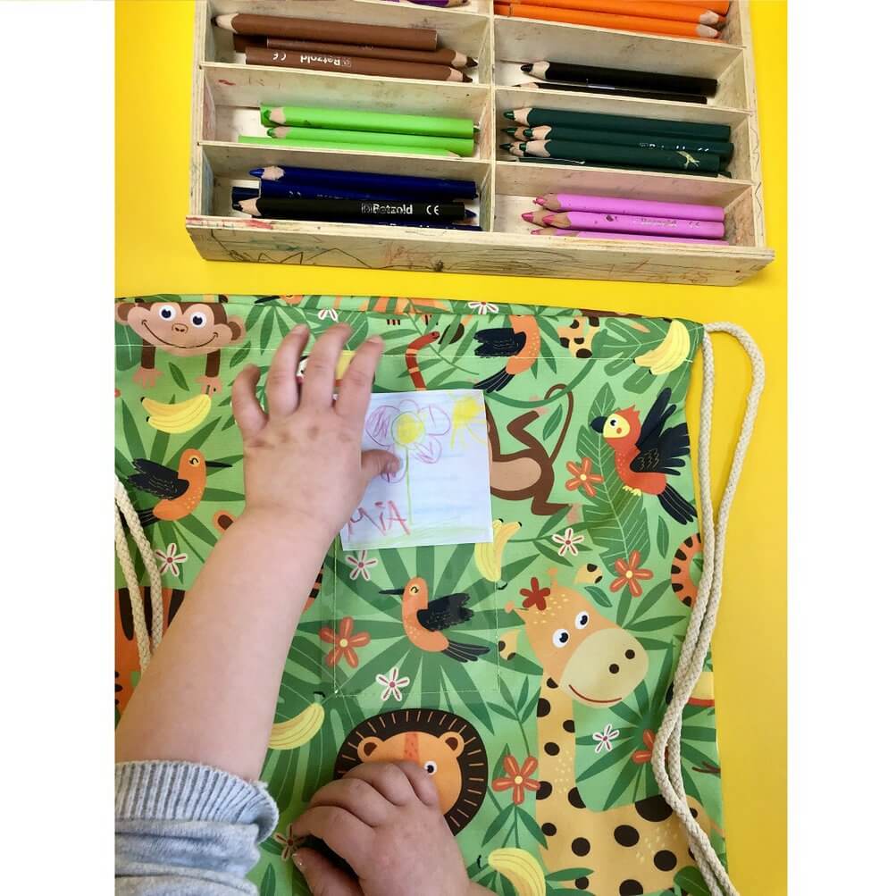 Sporttas / Gymtas kind dieren - Kinderboekenland.nl