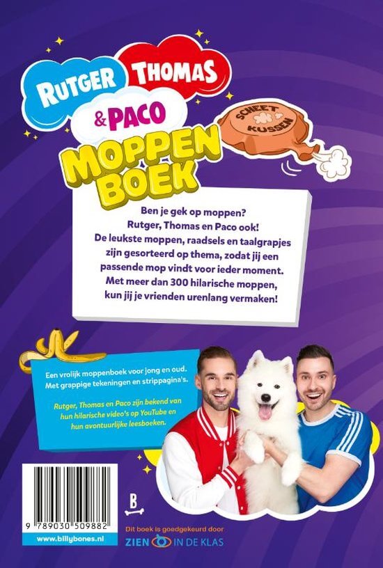 Het moppenboek van Rutger, Thomas & Paco achterkant
