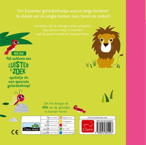 Achterkant boek De jungle (geluidenboekje) - Kinderboekenland.nl