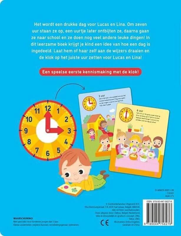 Hoe laat is het? Leren klok kijken. Kinderboekenland.nl