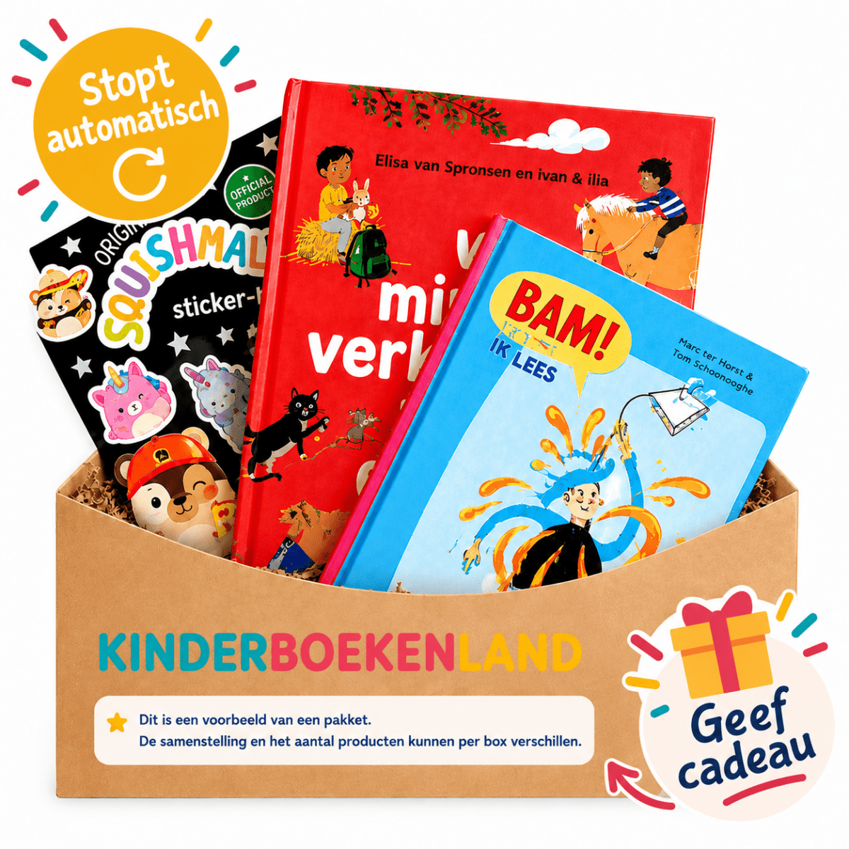 Kinderboeken cadeau kopen voor jarigen, koop een leuke leesbox