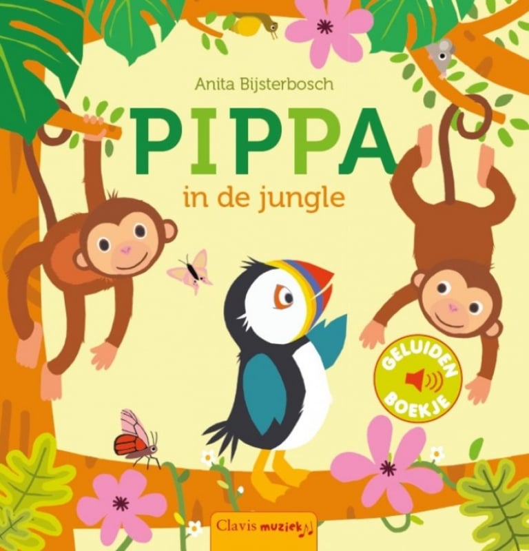 Pippa in de jungle geluidenboek Kinderboekenland.nl