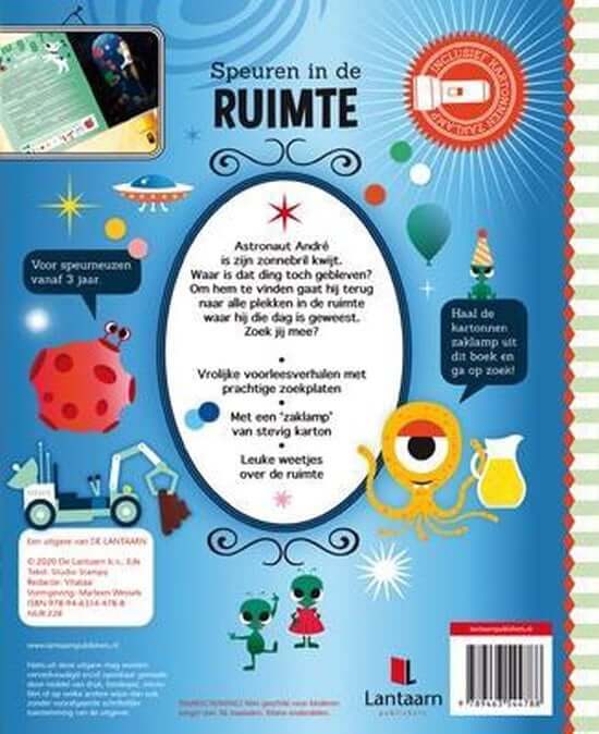 Zaklampboek - Speuren in de ruimte zoekboek Kinderboekenland.nl