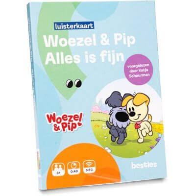 Woezel en Pip luisterkaart Alles is fijn van Besties: Ontdek de Besties luisterverhaaltjes. De leukste voorleesvriendjes! Overzicht