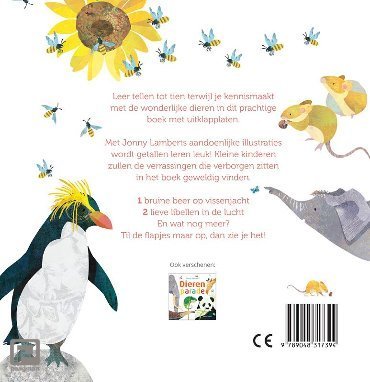 Dieren 1 2 3 telboek leren tellen voorleesboek