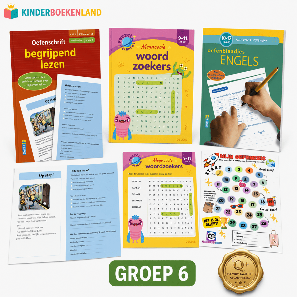 Groep 6 oefenpakket lezen en engels leren