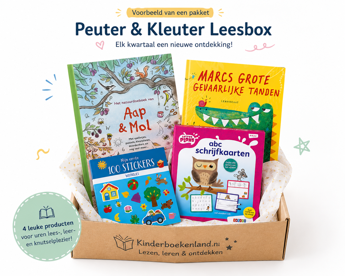 Kinderboeken abonnement per kwartaal - de leukste leesbox!
