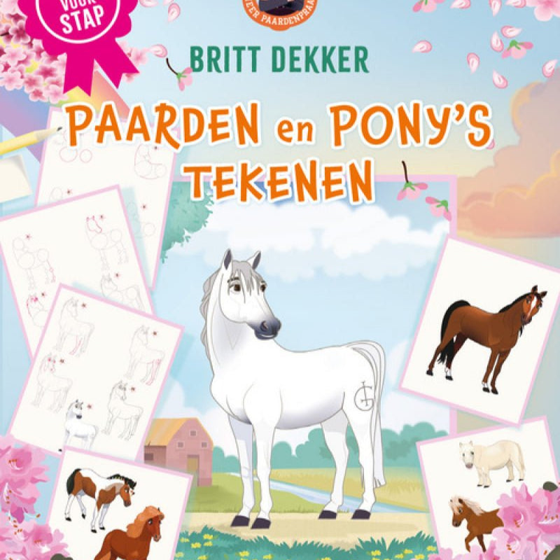 Meer paardenpraat - Stap voor stap paarden en ponyโs tekenen - Kleurboek