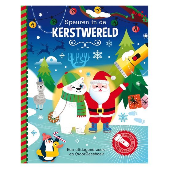 Zaklampboek speuren in de kerstwereld