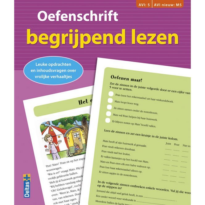 Oefenschrift begrijpend lezen (AVI:5 AVI nieuw: M5) (roze)