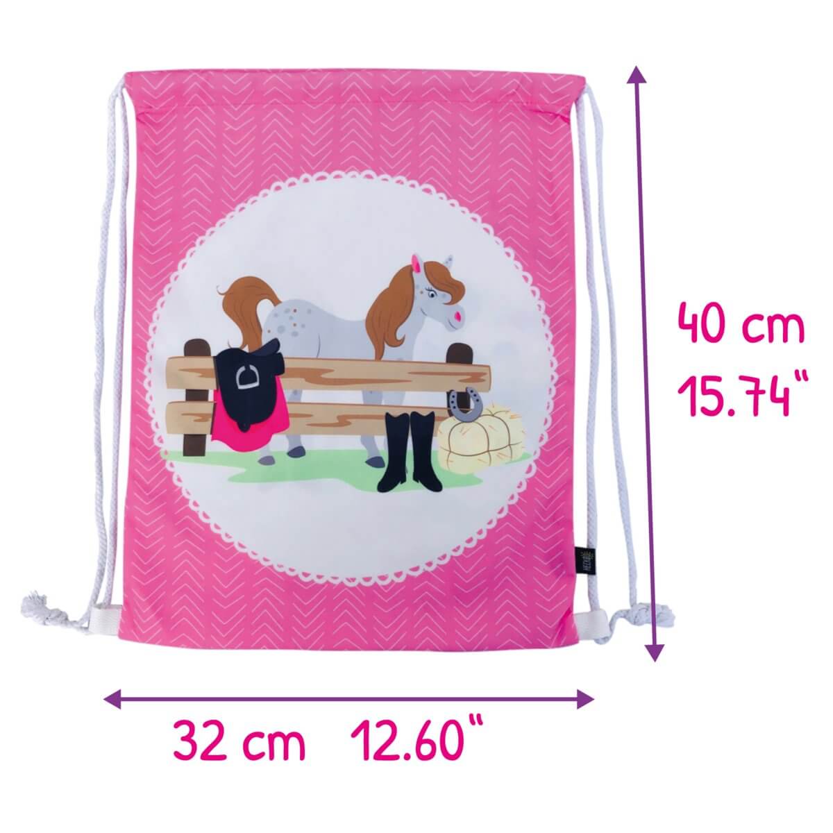 Sporttas / Gymtas kind paard - Kinderboekenland.nl