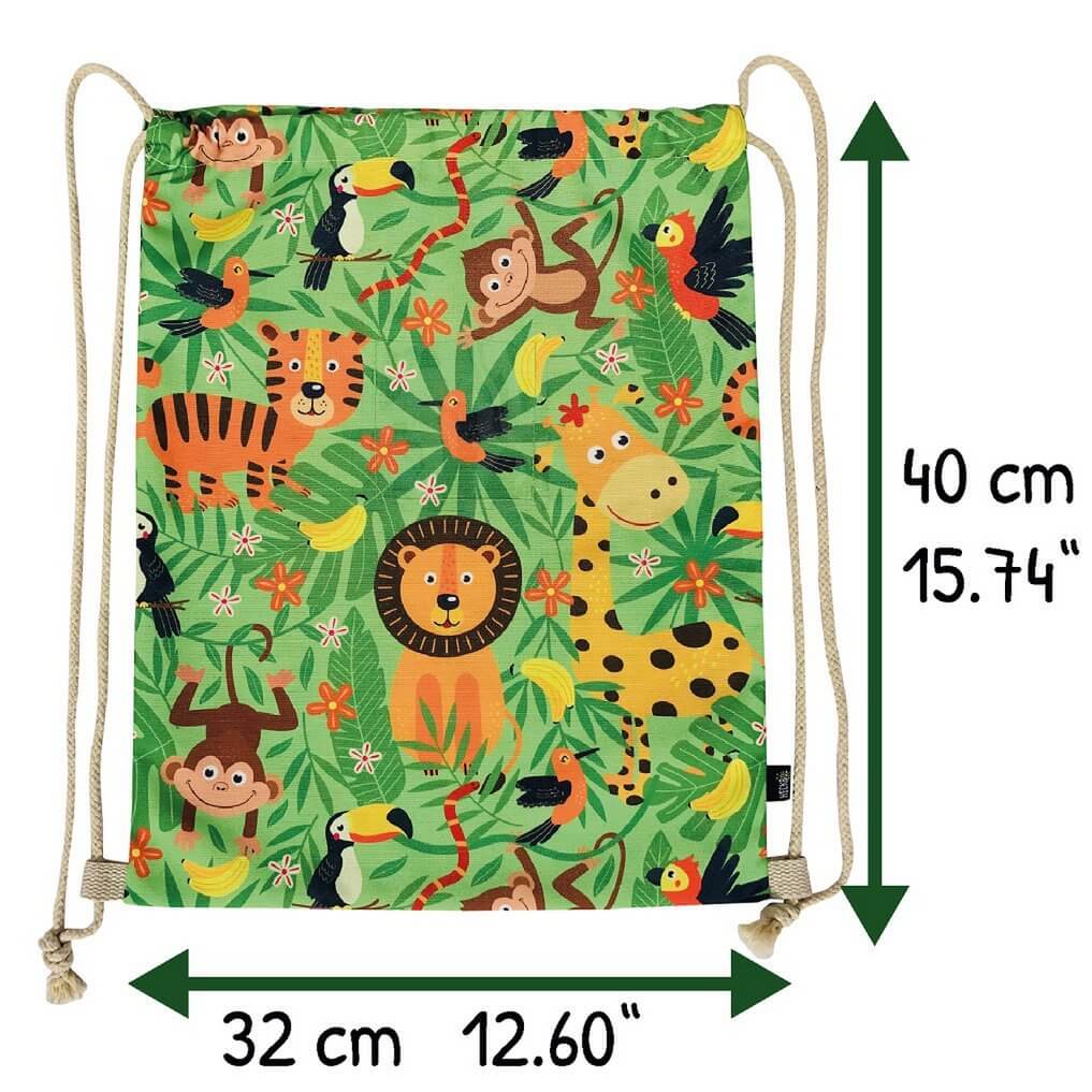 Sporttas / Gymtas kind dieren - Kinderboekenland.nl