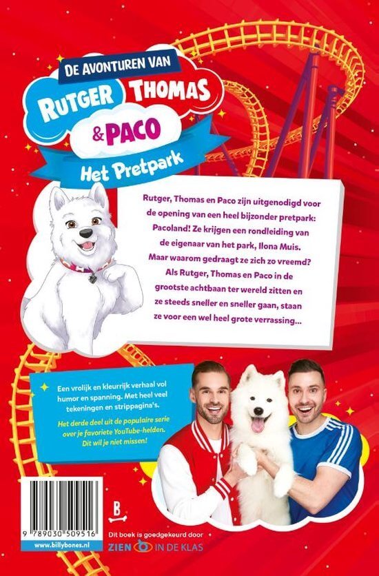 De avonturen van Rutger, Thomas en Paco 3 - Het Pretpark - achterkant