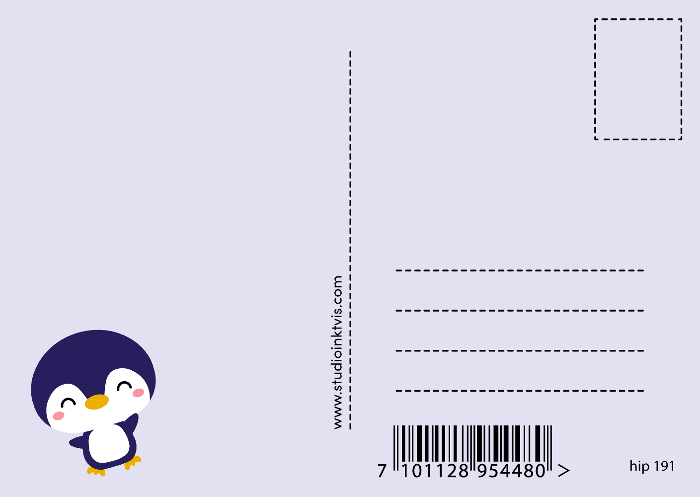 Pinguïn wenskaart - Wenskaart