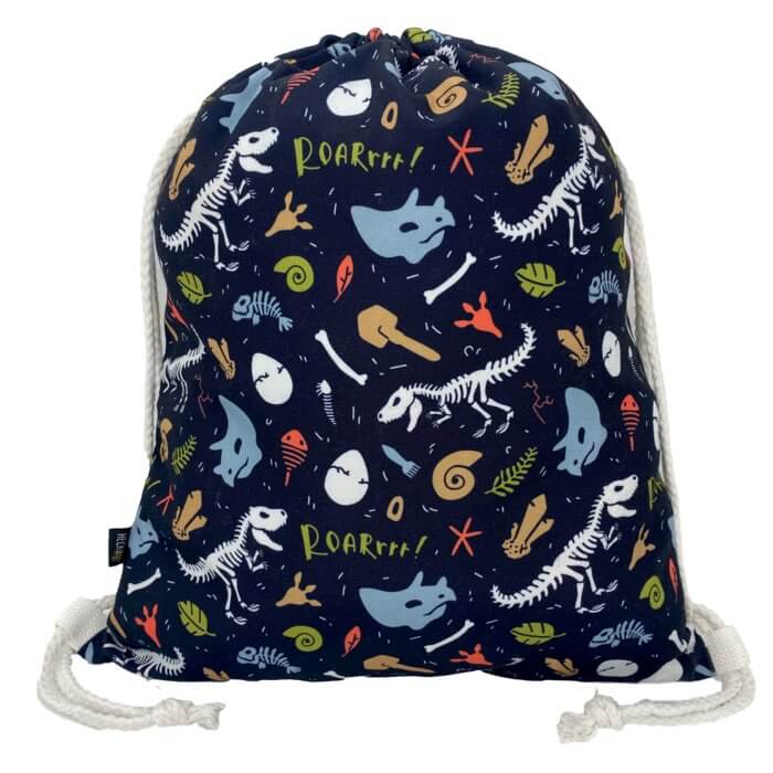 Sporttas / Gymtas kind dino skeletten - Kinderboekenland.nl