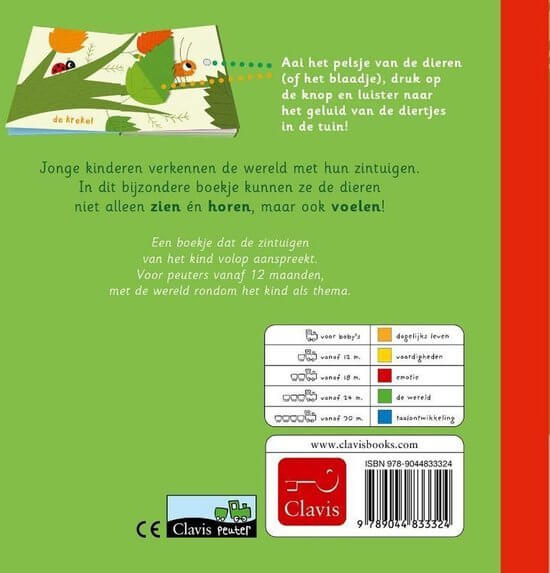 Achterkant Mijn tuin geluidenboekje en voelboekje - Kinderboekenland.nl