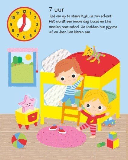 Hoe laat is het? Leren klok kijken. Kinderboekenland.nl