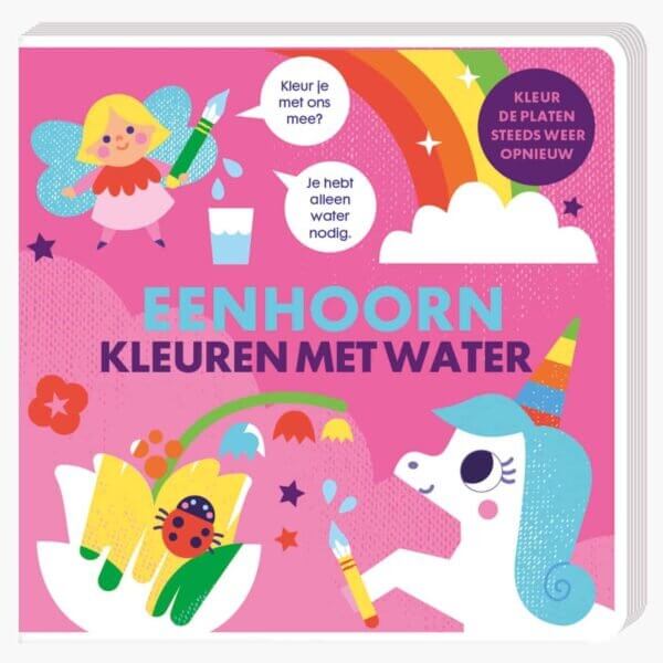 Eenhoorn kleuren met water Kleurboek