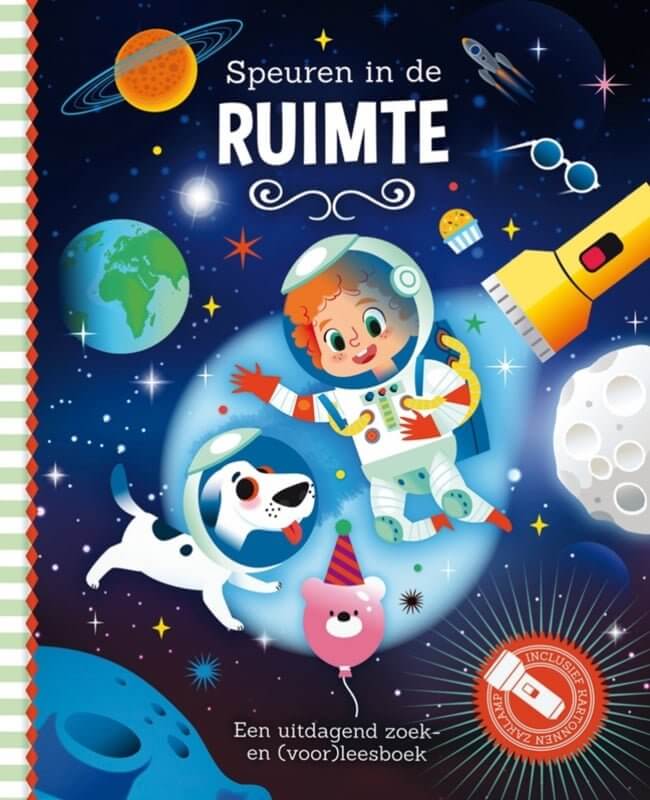 Zaklampboek - Speuren in de ruimte zoekboek Kinderboekenland.nl
