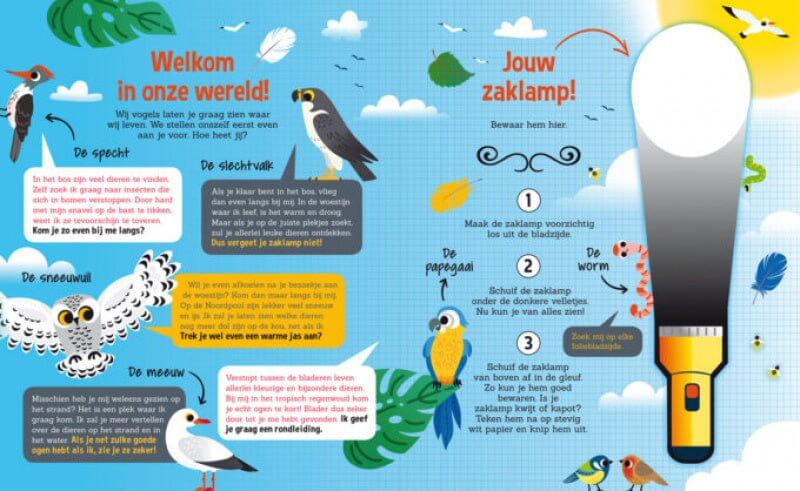 Zaklampboek speuren in de dierenwereld Kinderboekenland.nl