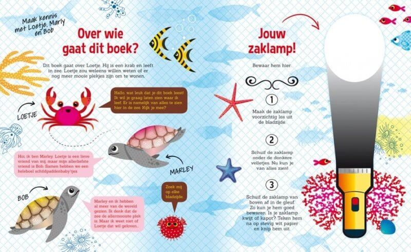 Zaklampboek - speuren in het water Kinderboekenland.nl