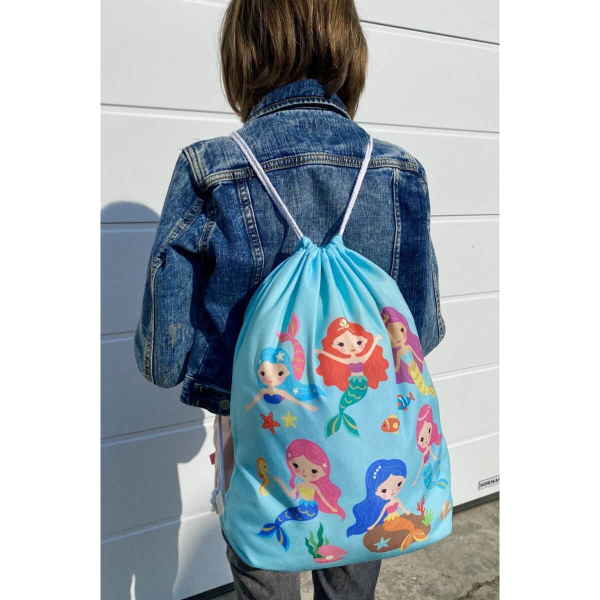 Sporttas / Gymtas kind zeemeermin - Kinderboekenland.nl