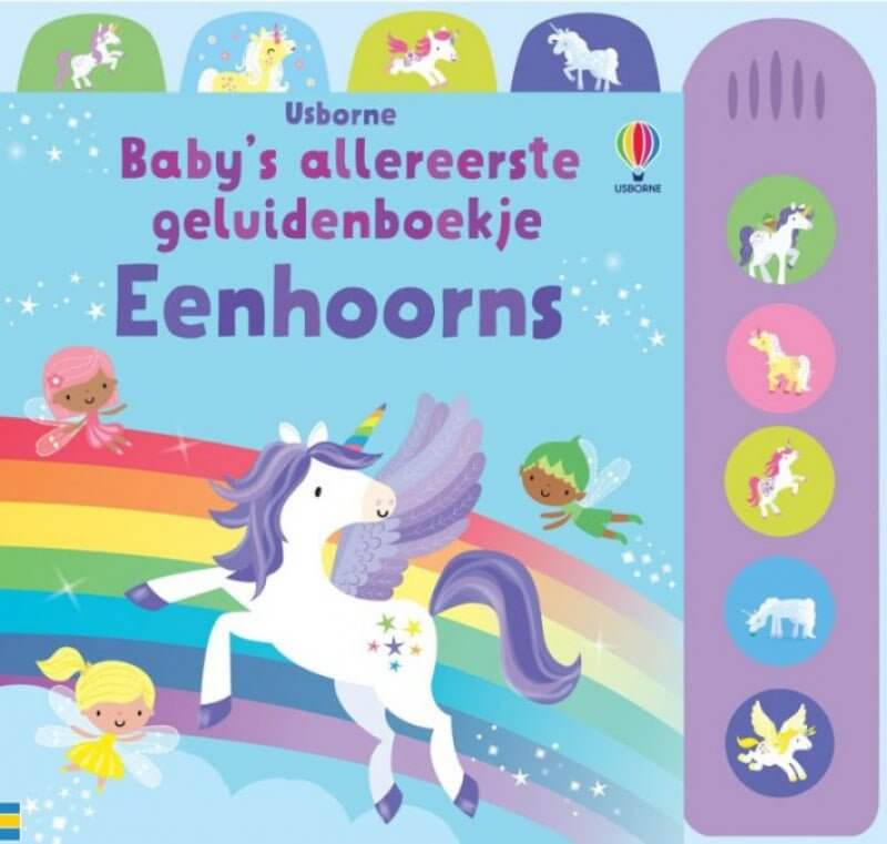 Baby's allereerste geluidenboekje eenhoorns - Kinderboekenland.nl