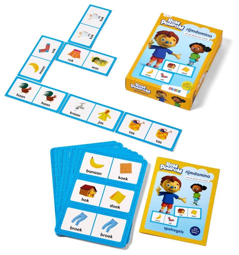 Rompompom rijmdomino zwijsen kaarten
