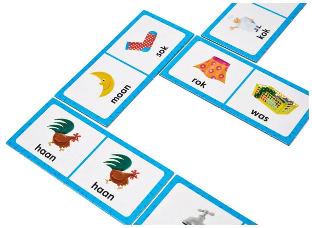 Rompompom rijm domino kaarten