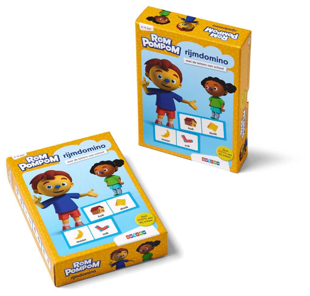 Rompompom rijmdomino leren rijmen en klanken leren groep 2