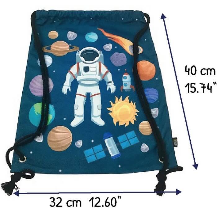 Afmetingen sporttas astronaut