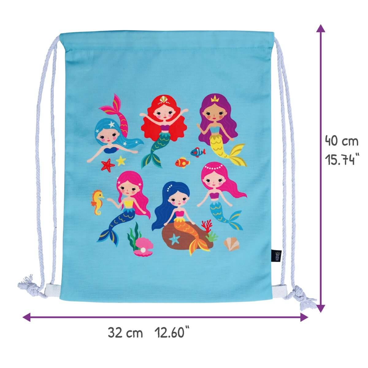 Sporttas / Gymtas kind zeemeermin - Kinderboekenland.nl