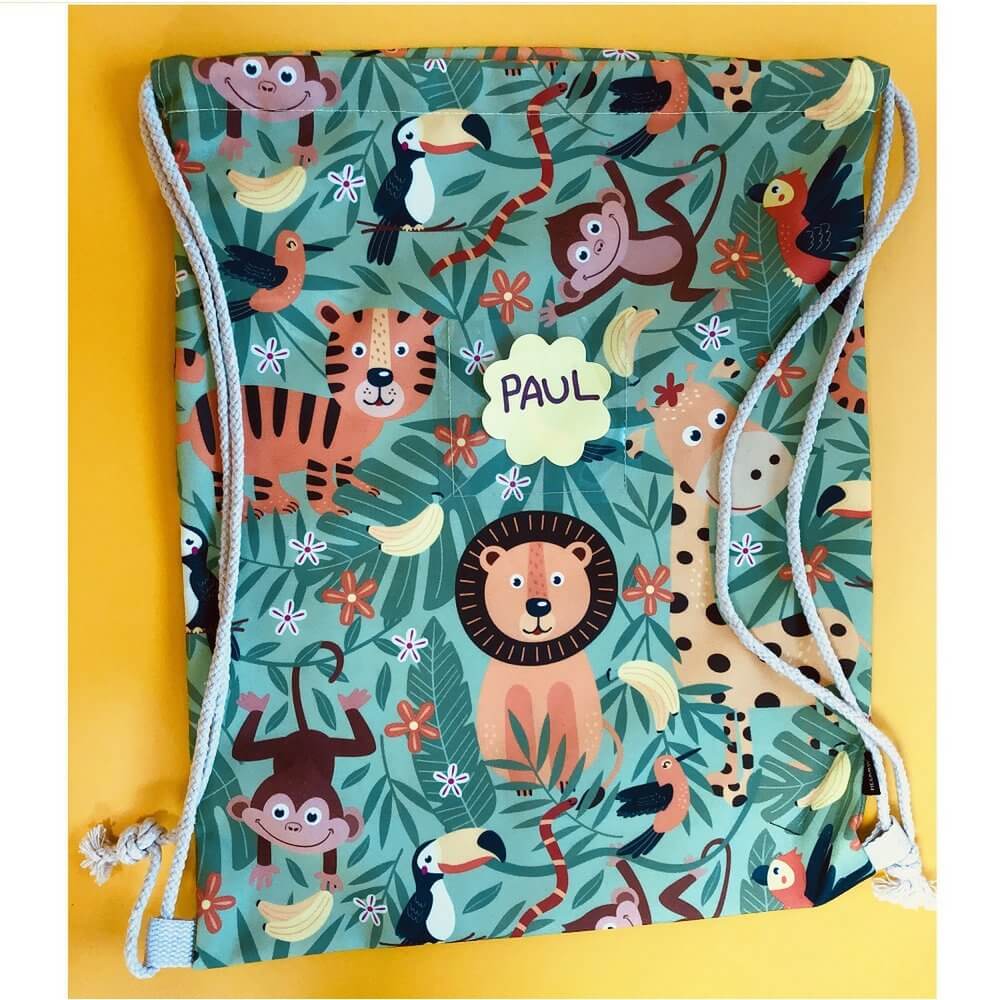 Sporttas / Gymtas kind dieren - Kinderboekenland.nl