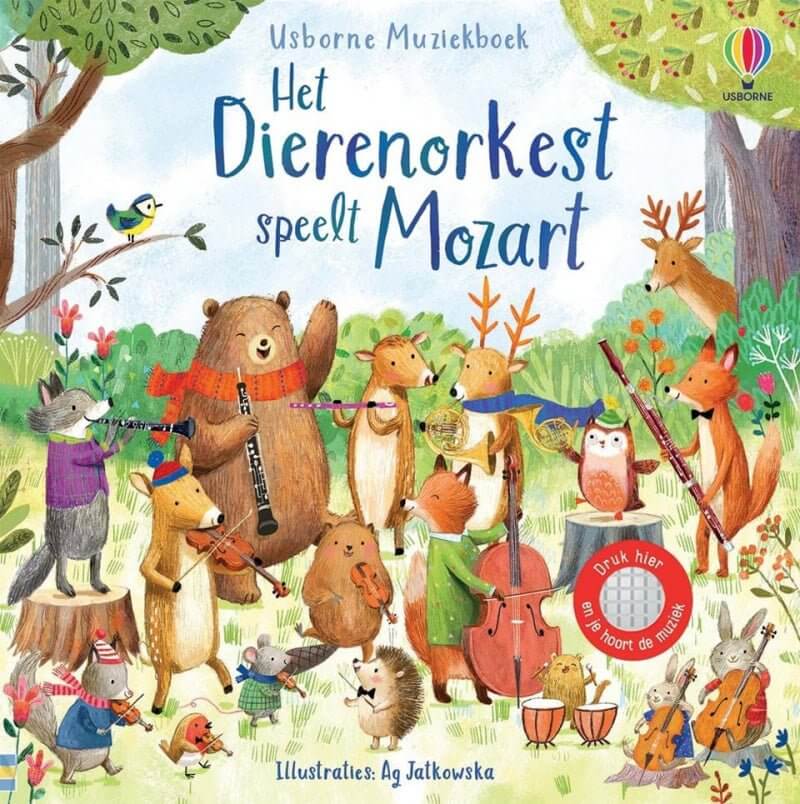 Het dierenorkest speelt mozart - voorkant - 9781801311014