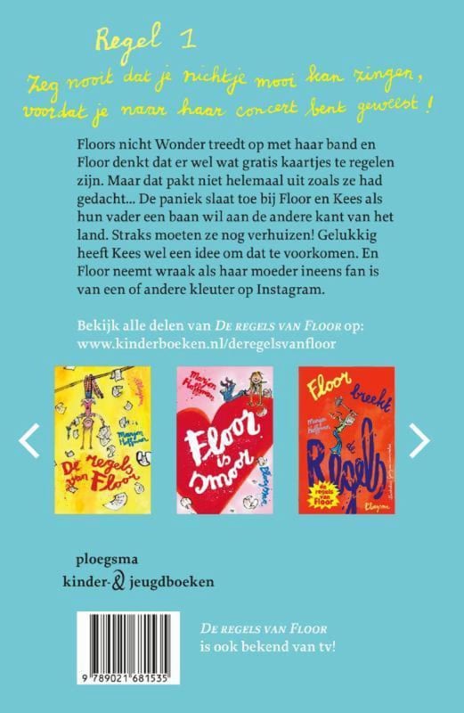 De regels van Floor - Nooit zeggen dat je nichtje mooi kan zingen Kinderboekenland.nl
