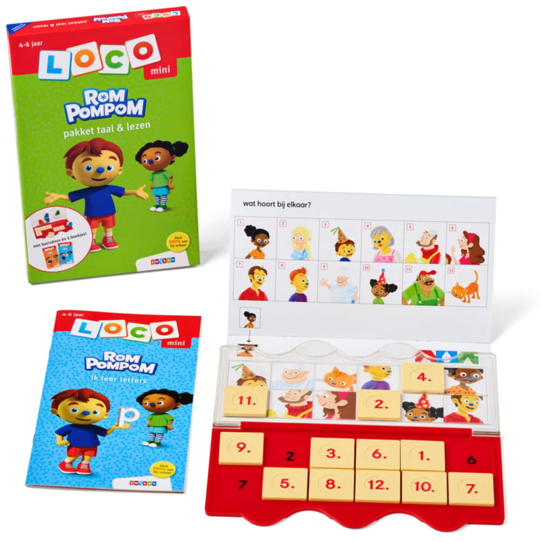 Pakket Loco Mini - Rompompom Taal en lezen Kinderboekenland.nl