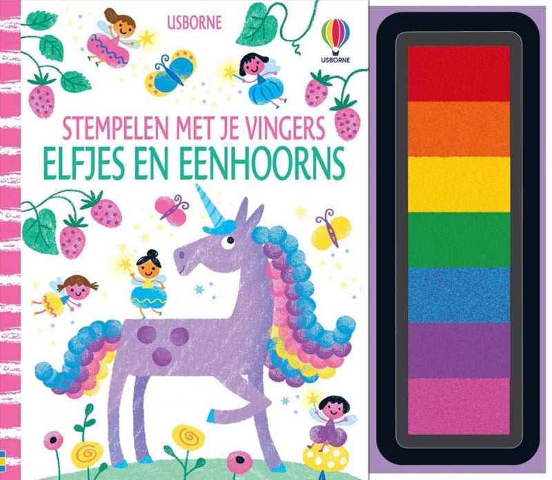 Stempelen met je vingers - elfjes en eenhoorns Kinderboekenland.nl