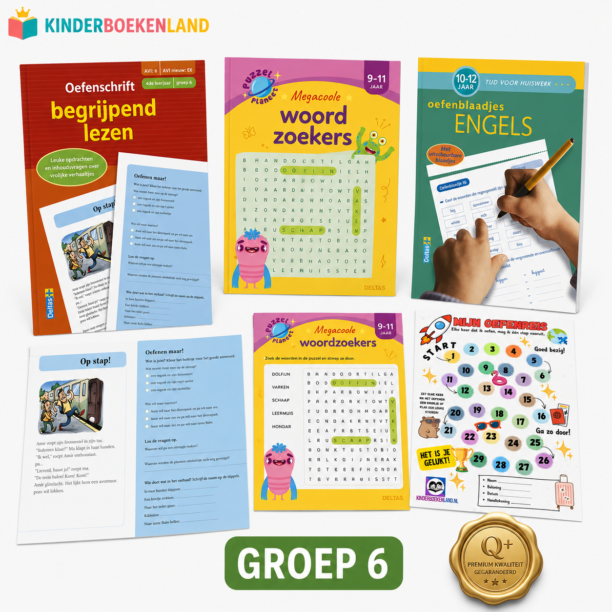 Groep 6 oefenpakket lezen en engels leren