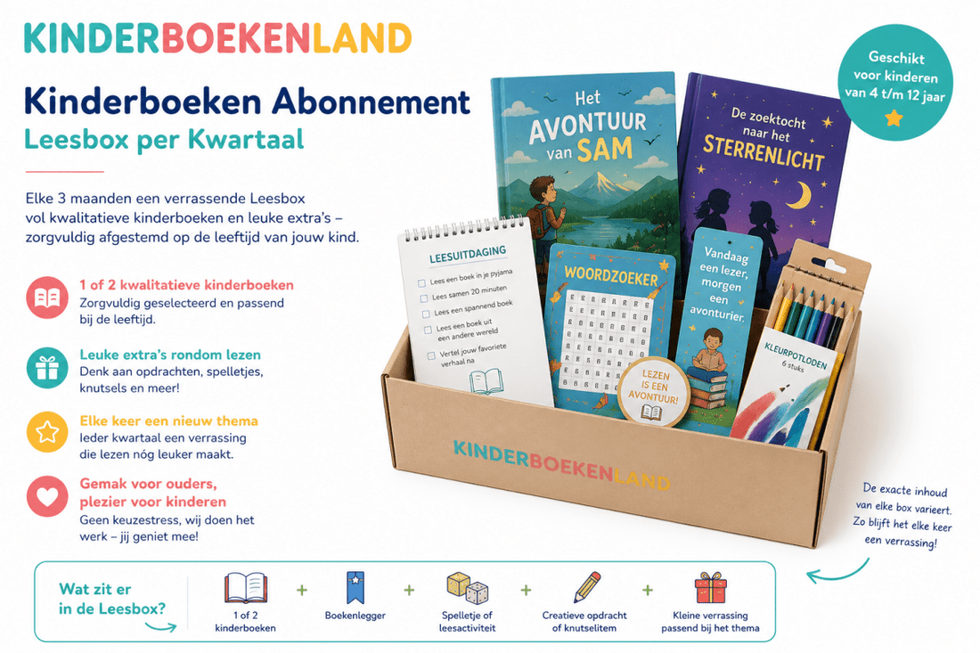 Kinderboekenland leesbox per kwartaal abonnement
