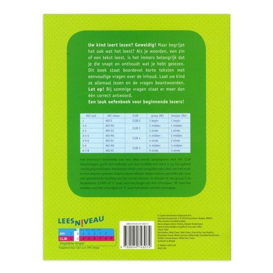 Oefenschrift begrijpend lezen (AVI 1 Start / Groep 3)