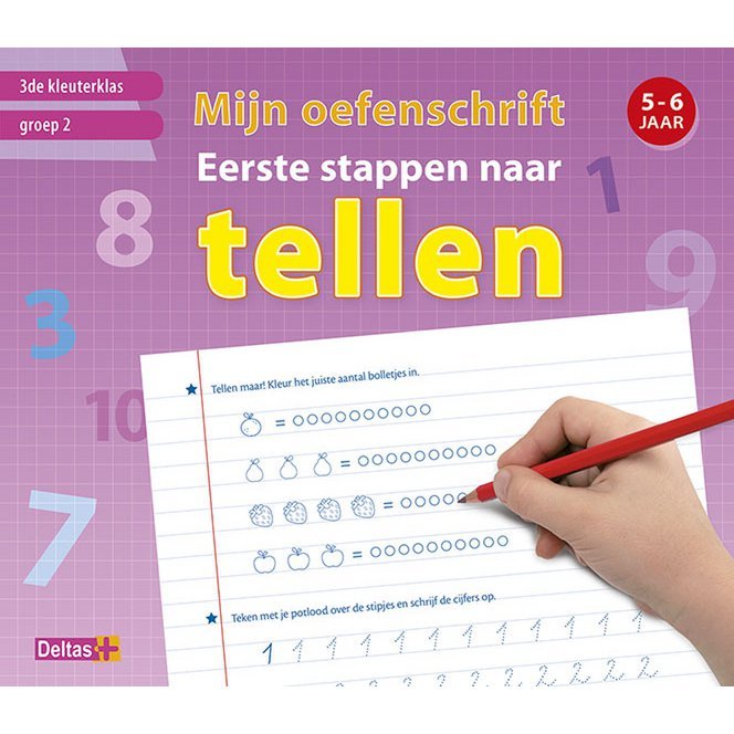 Mijn oefenschrift Eerste stappen naar tellen (5-6 j.) kleuters groep 2