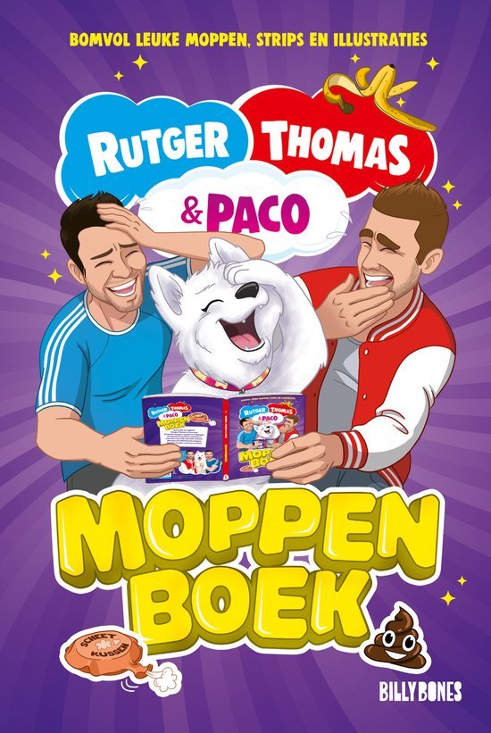Het moppenboek van Rutger, Thomas & Paco voorkant