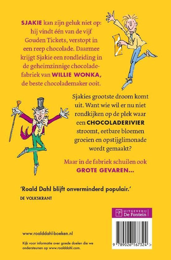 Sjakie en de chocoladefabriek Roald Dahl 4 achterkant