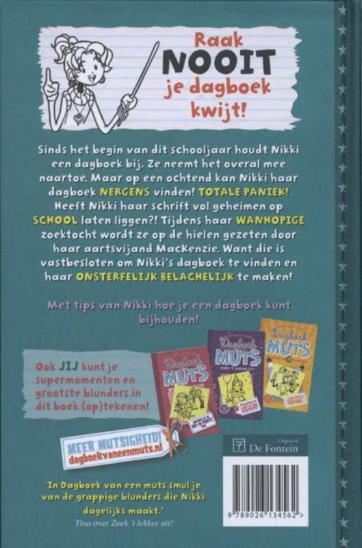 Dagboek van een Muts 3,5 mijn gemuts, schrijf het zelf Kinderboekenland.nl