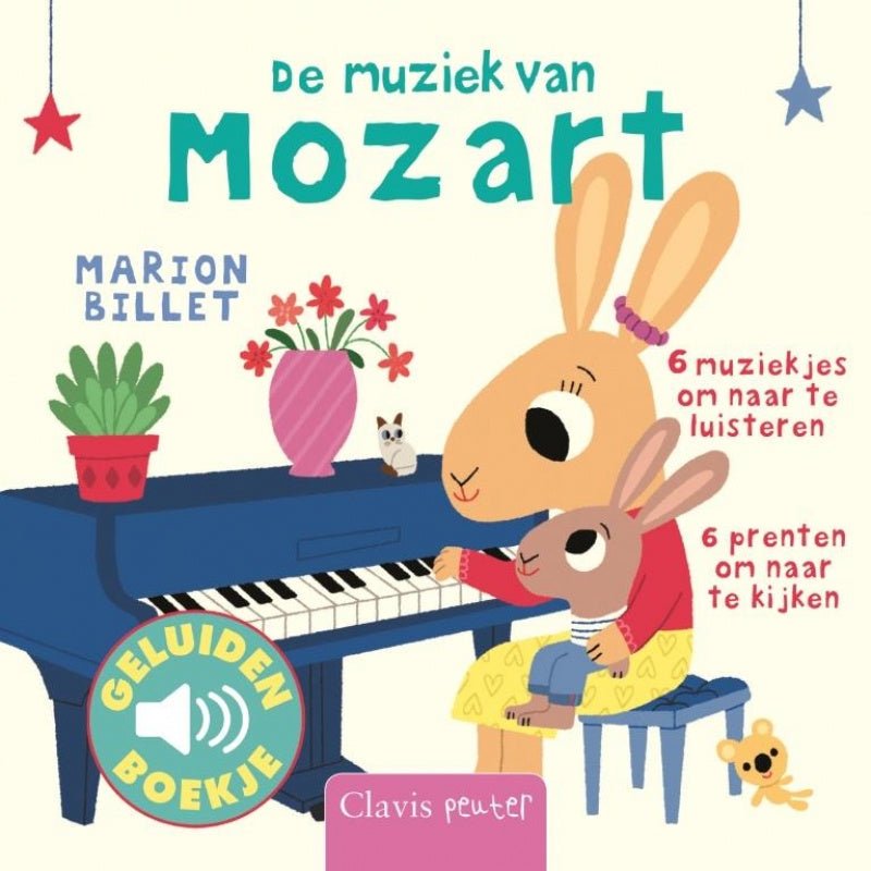 De muziek van Mozart geluidenboek Kinderboekenland.nl