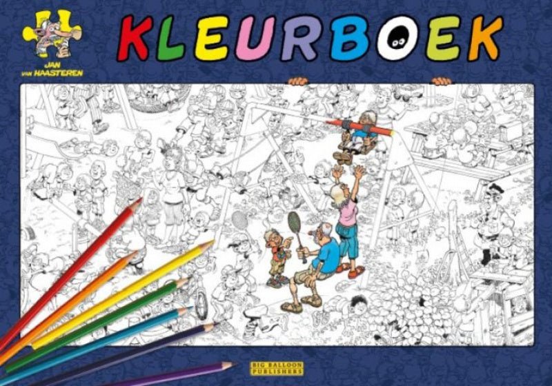 Jan van Haasteren kleurboek Kinderboekenland.nl