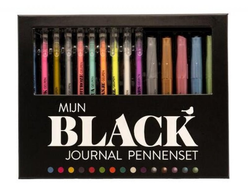 Mijn Black Journal Pennenset - Mus Creatief Kinderboekenland.nl