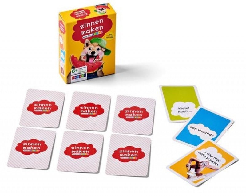 Veilig leren lezen - zinnen maken kaartspel Kinderboekenland.nl