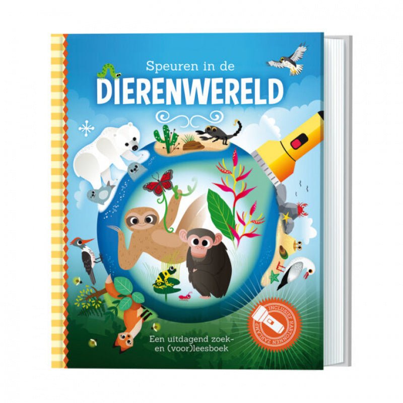 Zaklampboek speuren in de dierenwereld Kinderboekenland.nl